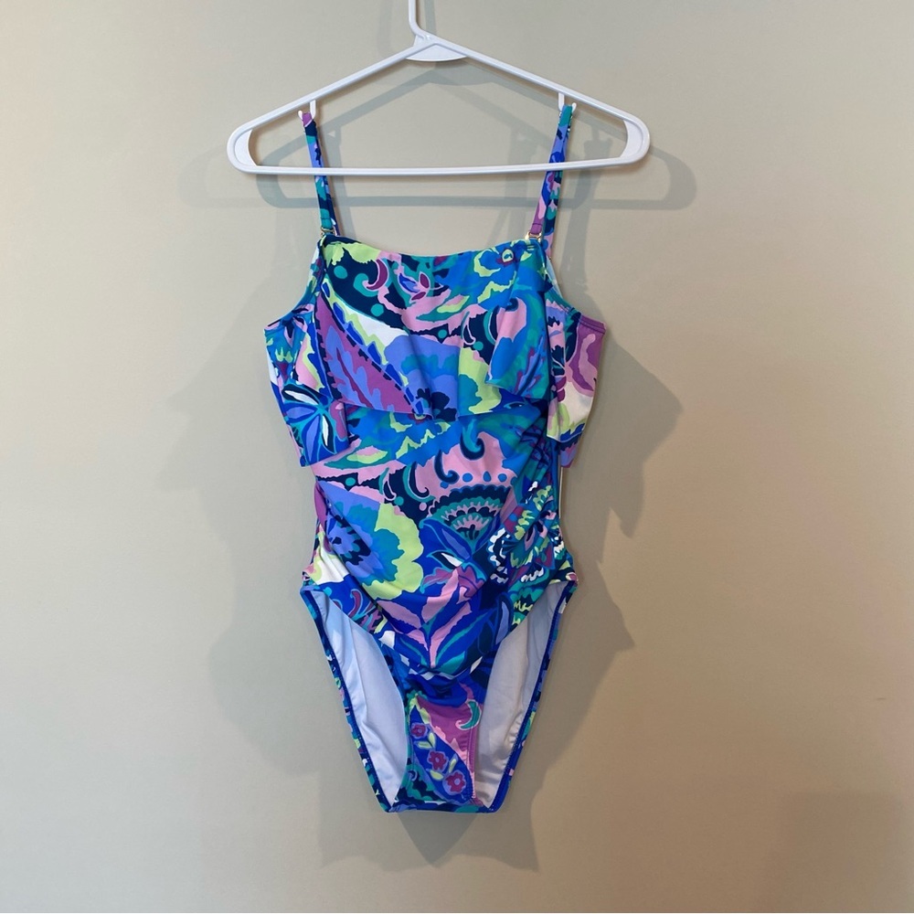 Tahari Floral Colorful One Piece Size Medium New